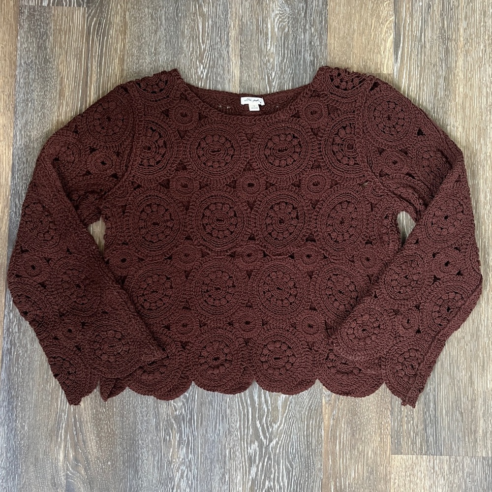 Brown Crochet Top